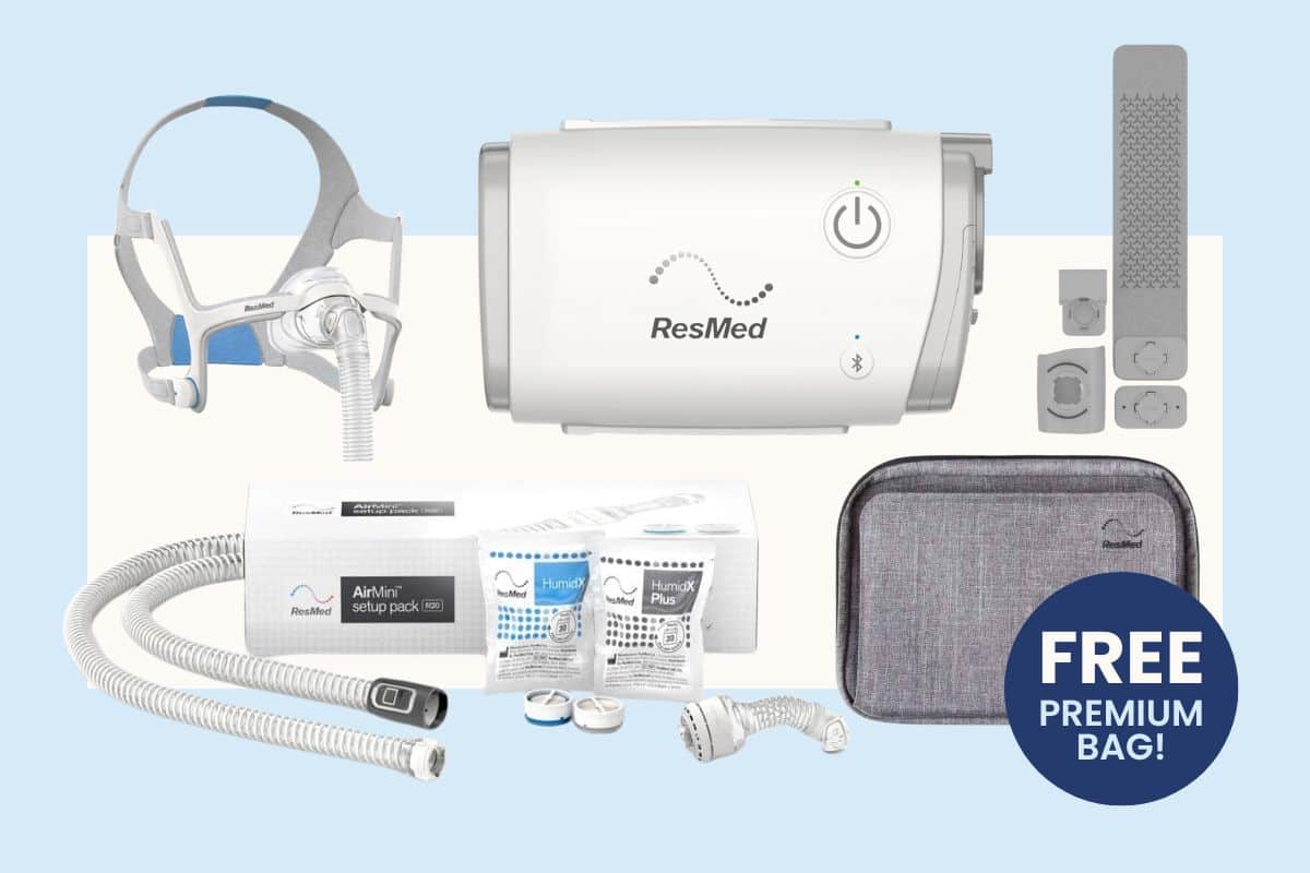 ResMed AirMini Automatic CPAP Bedside Starter Kit (Mask Included)